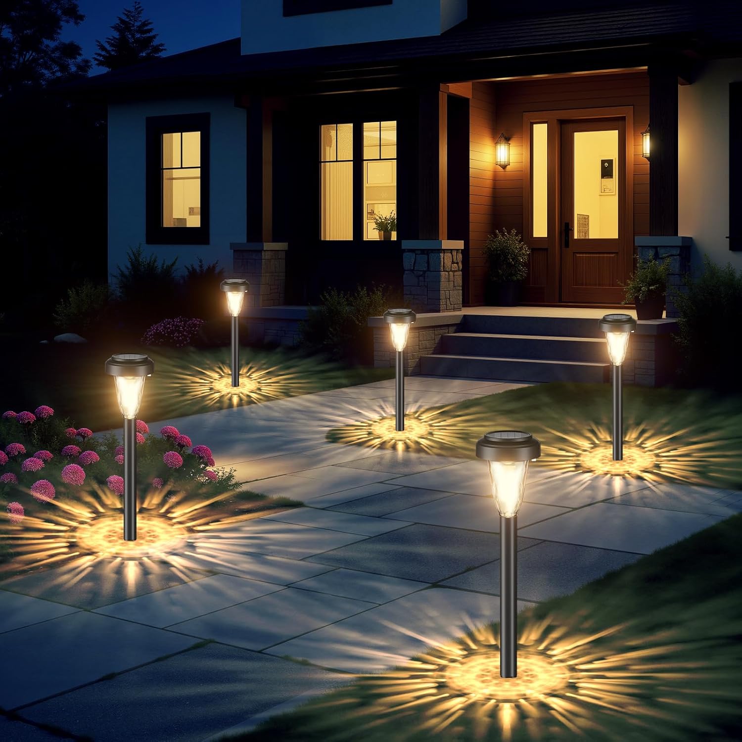 Thumbnail 6 de FIFlying Solar-Gartenleuchten, 6er-Set – Warmweiß 3000K, IP65, romantische Weg- und Gartenbeleuchtung