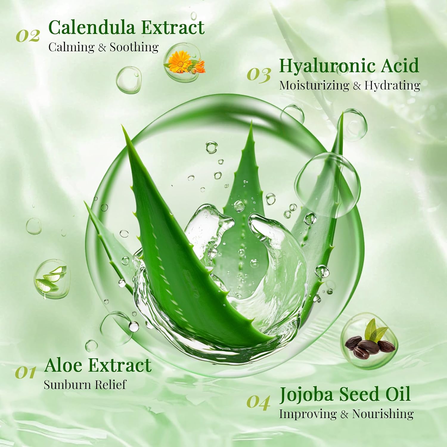 Detalle de KONEUK 30-Pack Aloe Vera Hydrating Sheet Face Masks for Moisturizing & Soothing