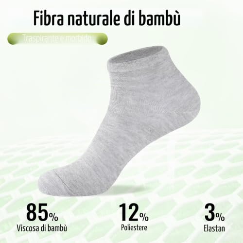 Thumbnail 2 de SukModen 12/24 Paia Calzini da Sneaker in Bamboo Unisex – Antiodor, Traspiranti, Corti