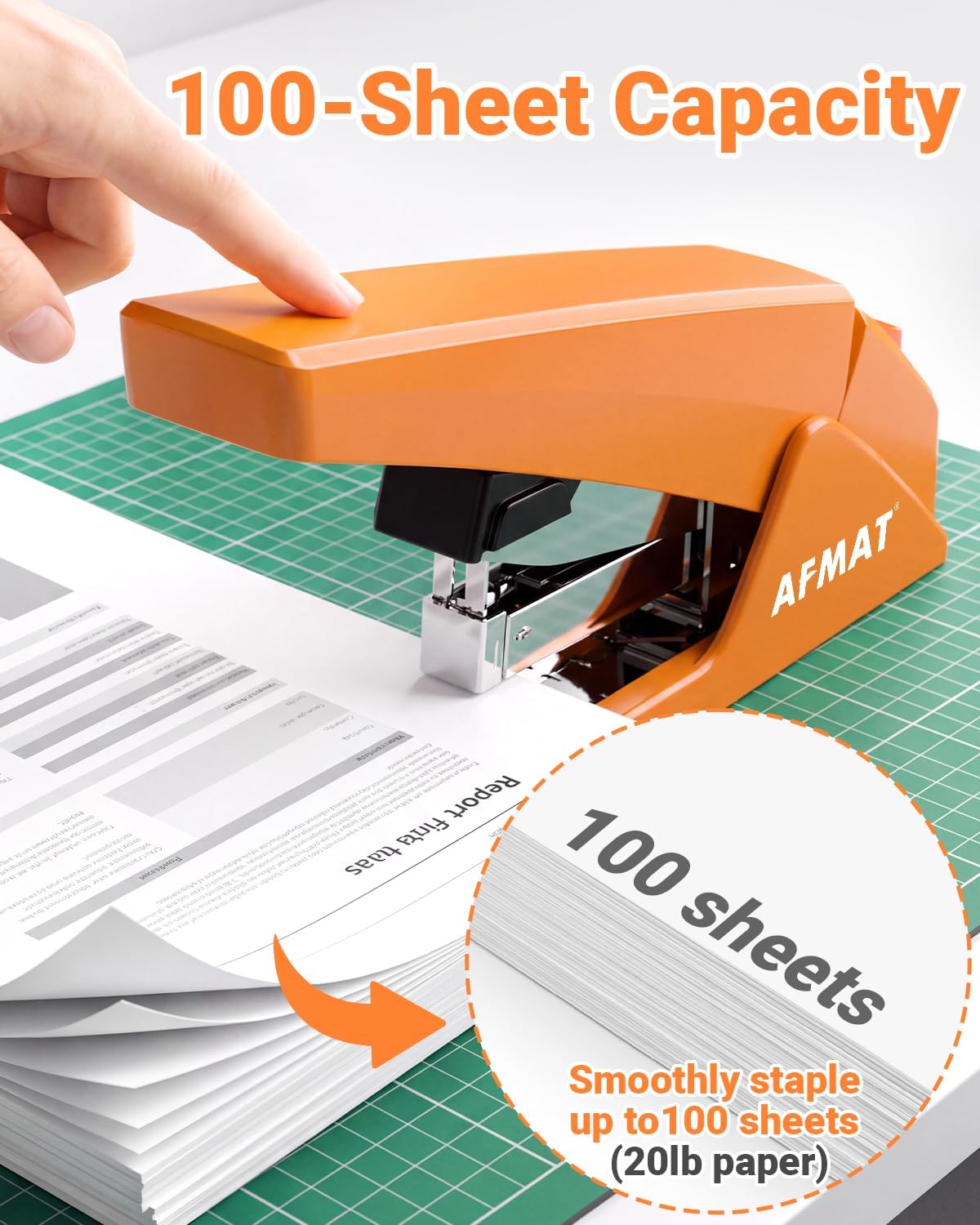 Detalle de AFMAT Heavy-Duty Stapler ES18