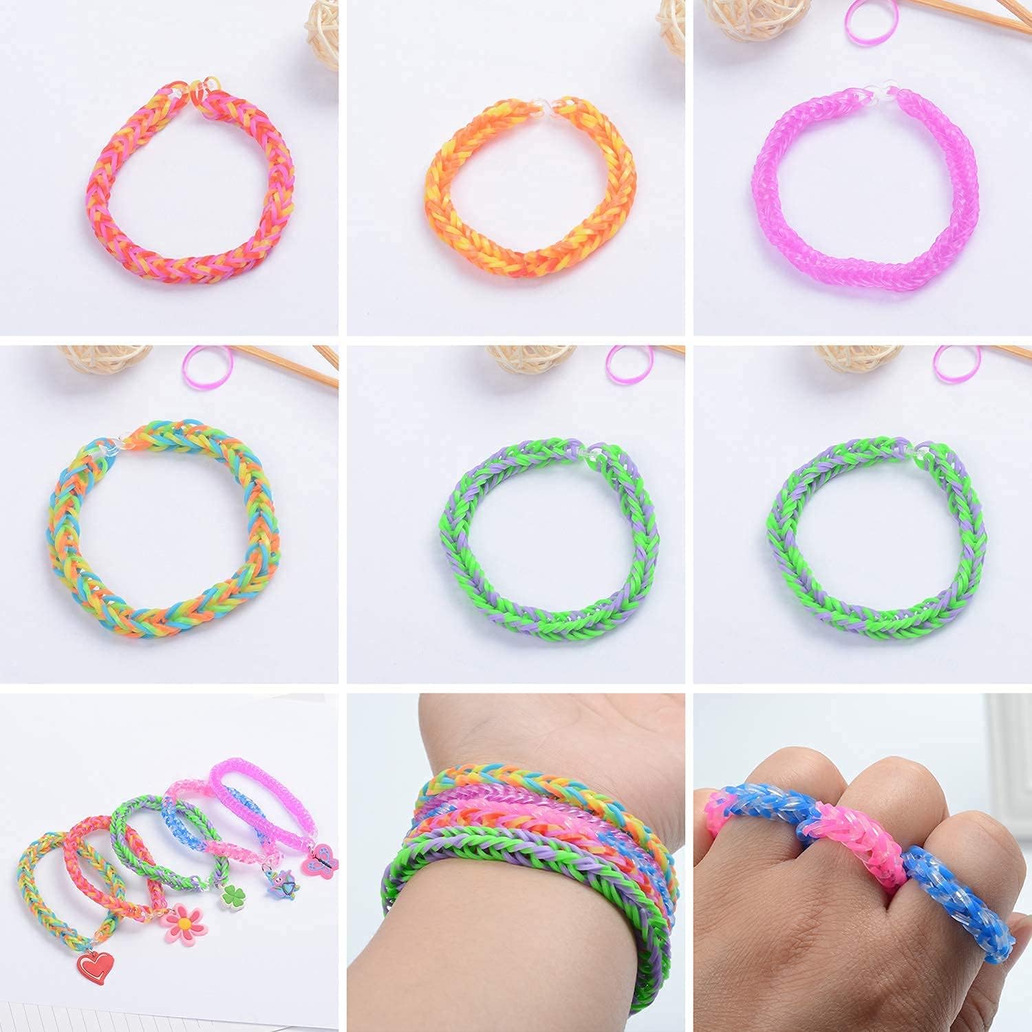Thumbnail 4 de JIYAKO 11000+ Rubber Band Bracelet Kit (28 Colors) with Loom, Clips, Beads, Charms & Storage Case