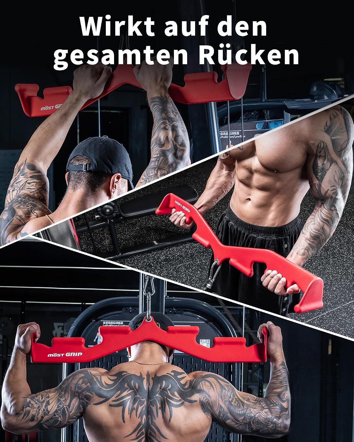 Thumbnail 1 de Latzugstange 6 ergonomische Griffe für Latzug