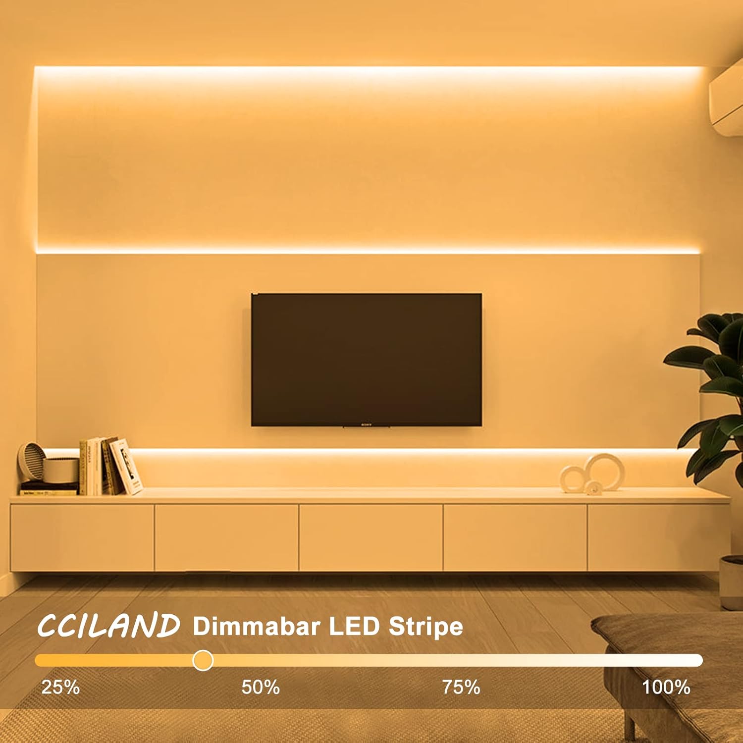 Thumbnail 4 de CCILAND LED Streifen 5M – 150 LED, batteriebetrieben, 8 Modi, Timer, dimmbar, selbstklebend