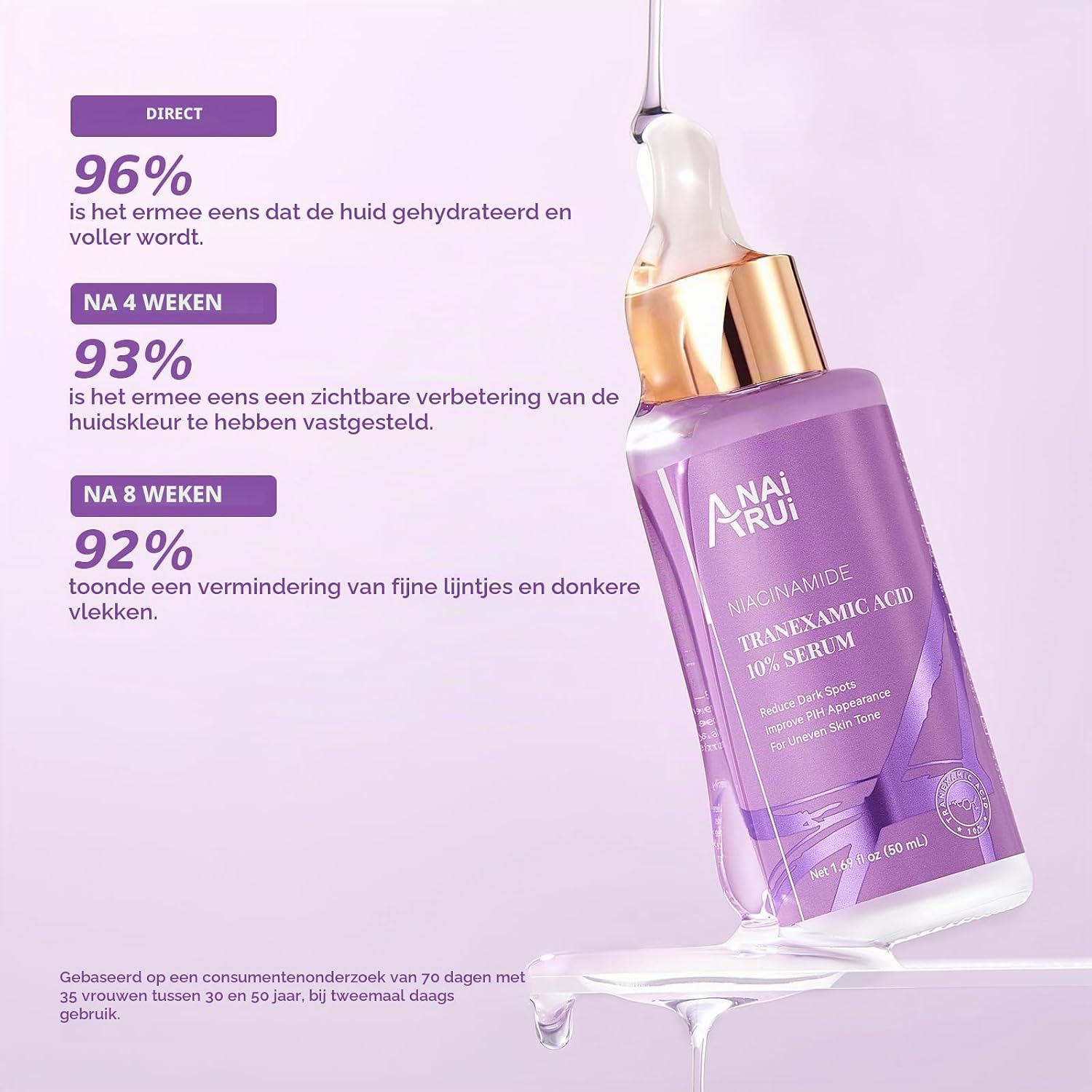 Thumbnail 5 de ANAI RUI 10% tranexaminezuurserum met niacinamide en hyaluronzuur, 50 ml