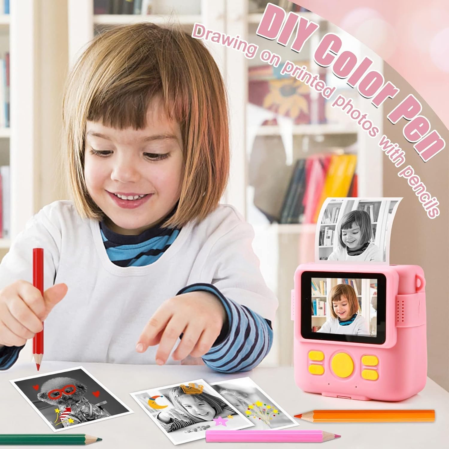 Detalle de CHRERNA 5 Rolls Kids Instant Camera Paper Refill 5.7 cm