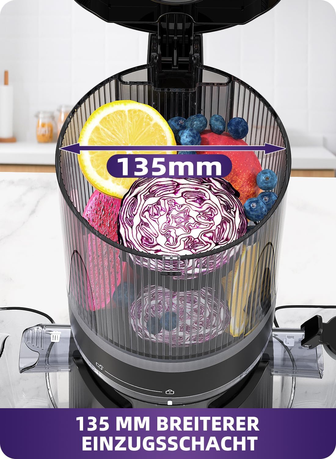 Detalle 2 de ACOQOOS Entsafter Slow Juicer 1,8 L đ„€