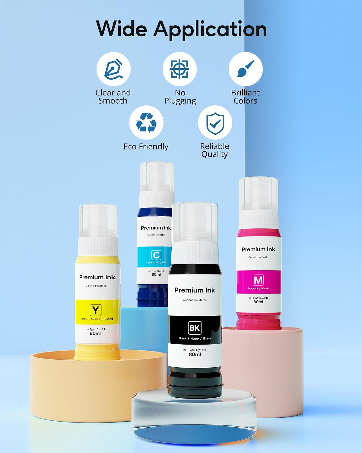 Thumbnail 3 de CEEBOO 522 Refill Ink Bottles 5-Pack 🖨