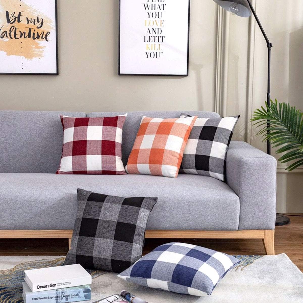 Detalle 1 de ORANIFUL buffalo check cushion covers 55cm