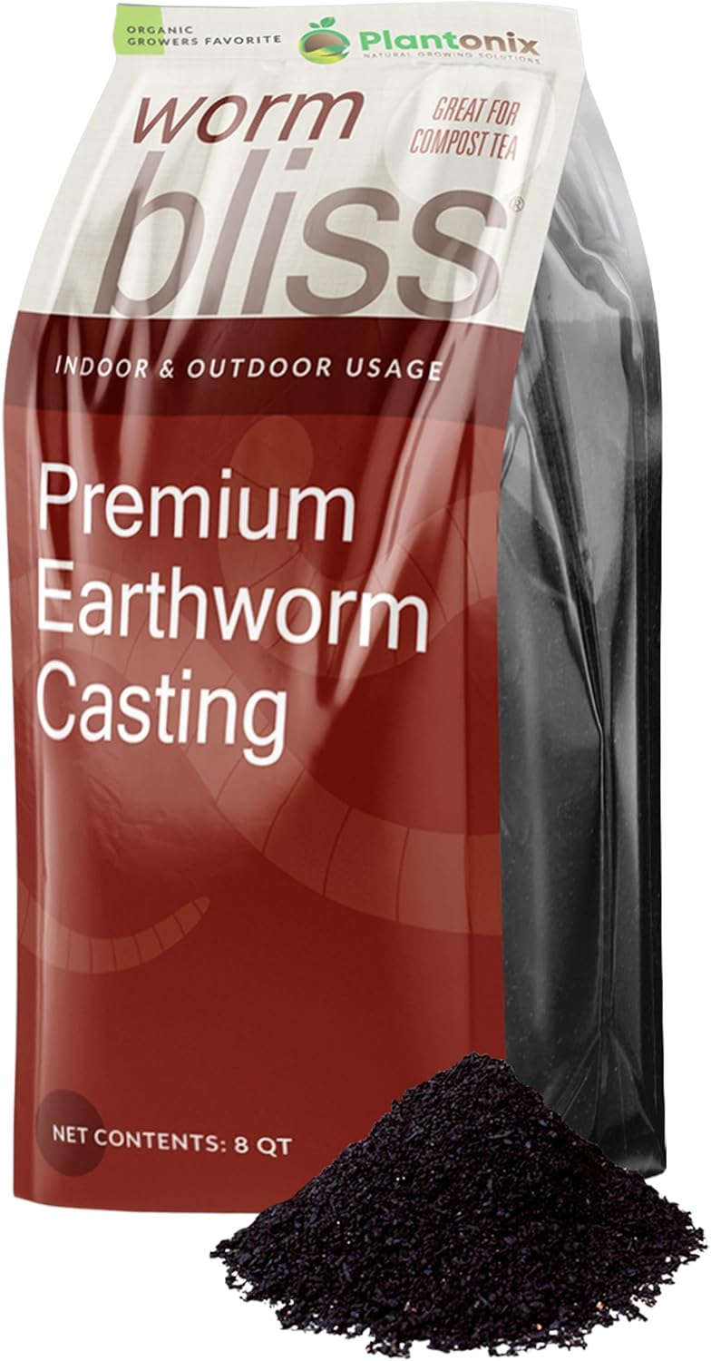 Detalle de plantonix Worm Bliss Organic Worm Castings, OMRI-Listed, 8 Qts