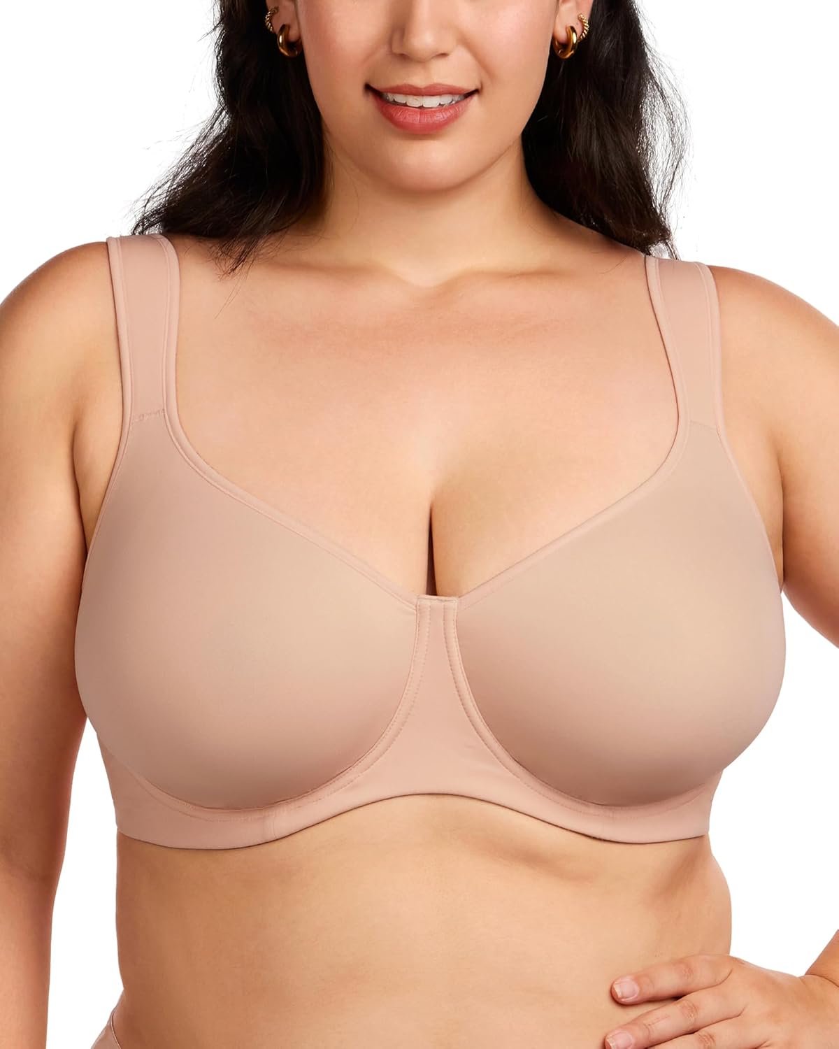Thumbnail 2 de HSIA Minimizer Full Coverage Plus Size Unlined Underwire Smooth Bra (Joan Ultimate Soft)