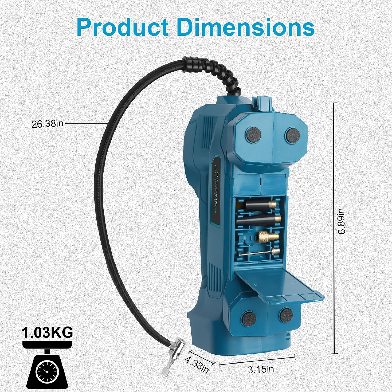 Detalle 2 de QUPERR Portable Tyre Inflator 10.34 Bar