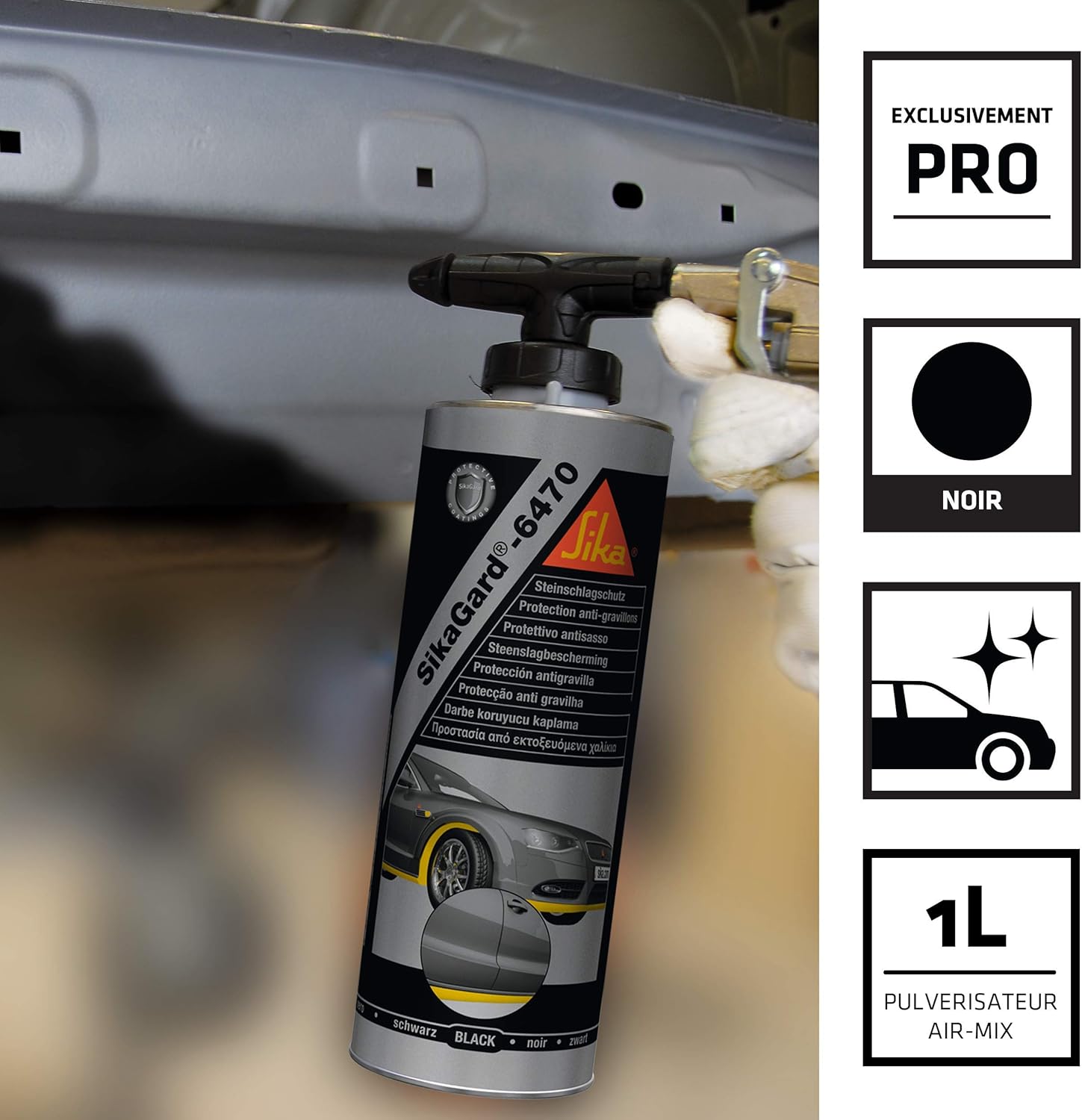 Thumbnail 1 de SIKAGARD 6470 Noir Protection anti-gravillons — 1L