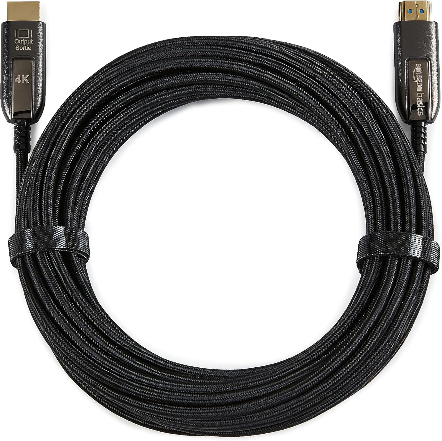 Thumbnail 3 de Amazon Basics Braided High-Speed Fibre Optic HDMI Cable (10 m, Black)