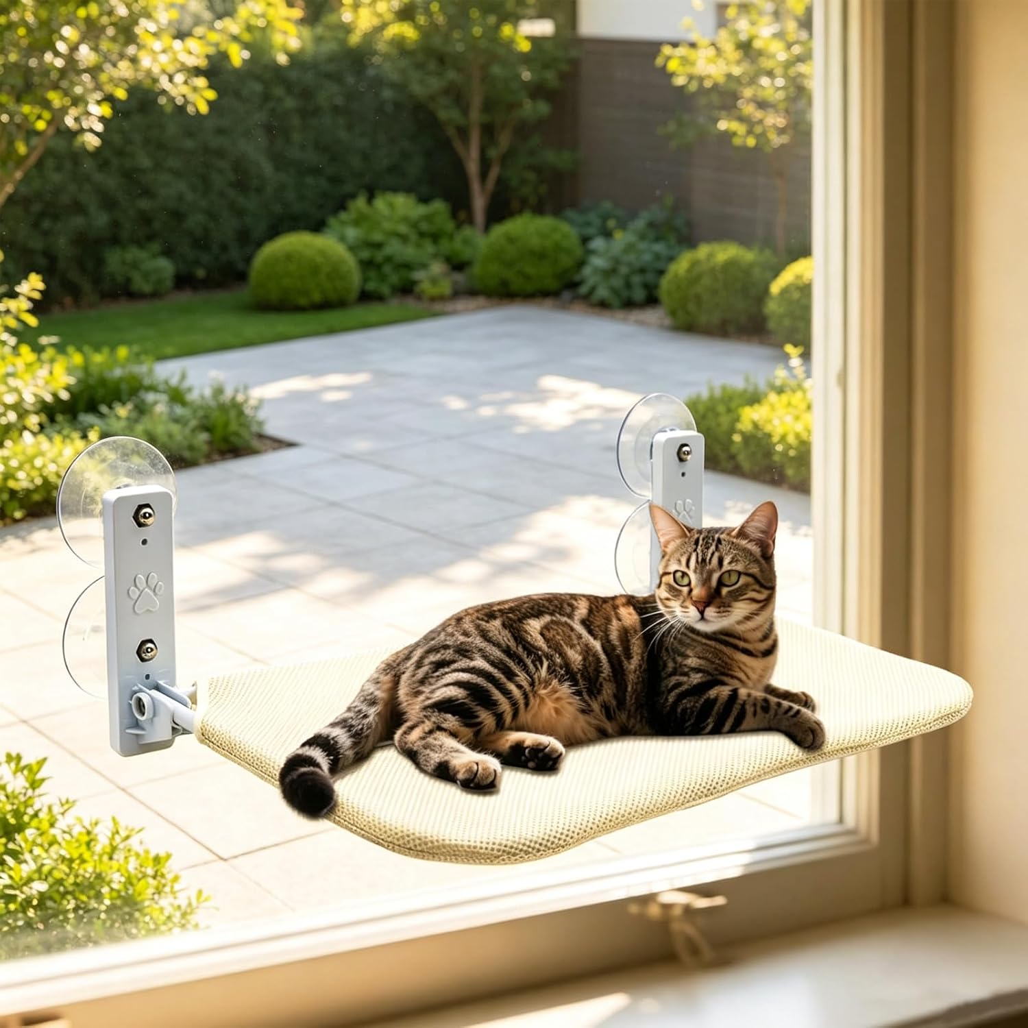 Thumbnail 6 de Kiluiu Cat Window Perch, Faux Rabbit Fur