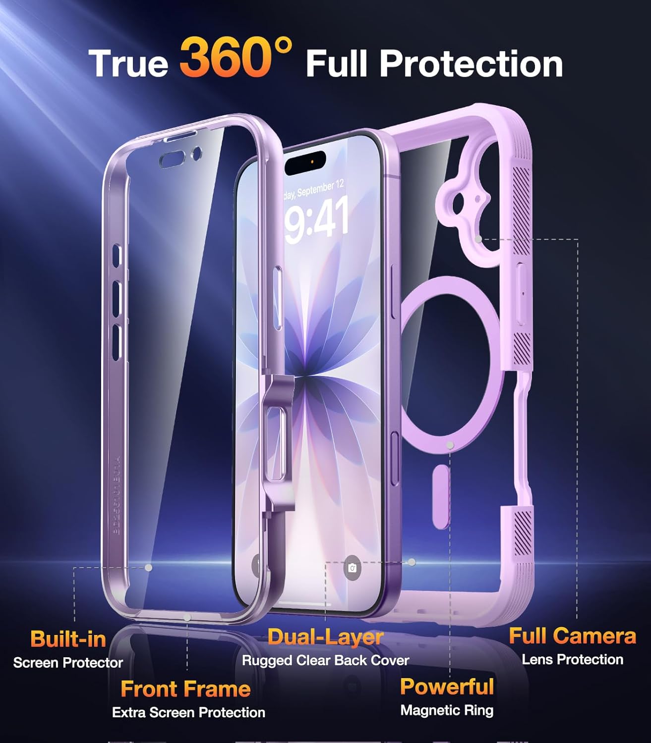 Detalle 2 de Diaclara iPhone 17 Case Lavender Purple 6.3