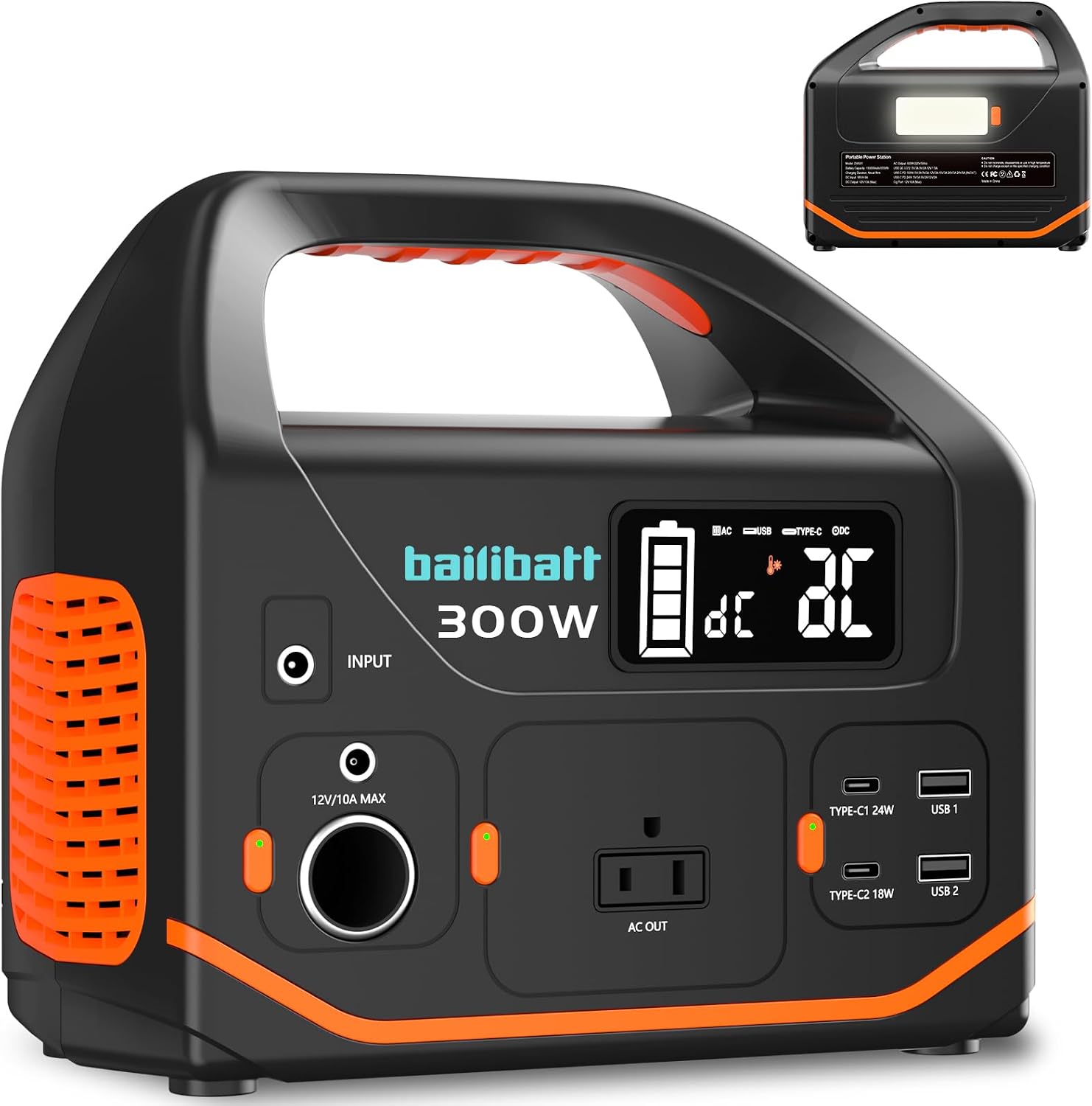 Detalle de BailiBatt Portable Power Station 300W