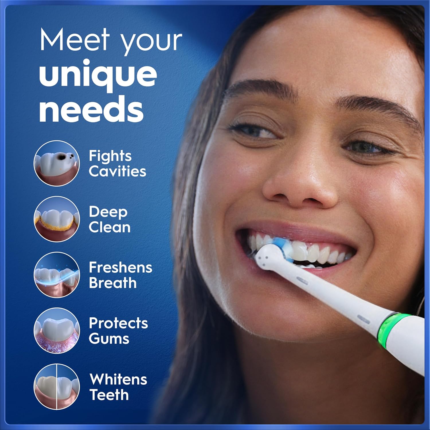 Thumbnail 5 de Oral-B iO5 electric toothbrush for adults (2 modes heads, travel case, 5 brushing modes) – White