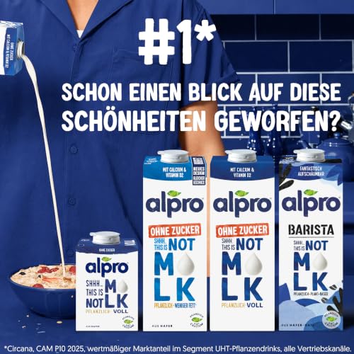 Thumbnail 10 de Alpro This is Not Milk 3,5% – 8x1L, 100% Pflanzlich & Zuckerfrei: Veganer Haferdrink im Mehrpack