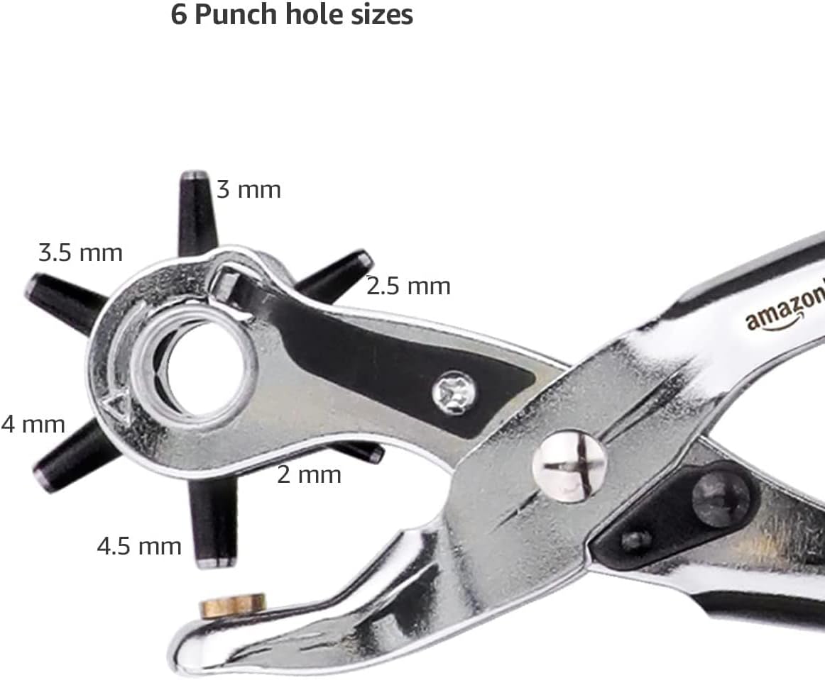 Detalle de Amazon Basics Leder-Lochzangen-Set 2–4,5 mm