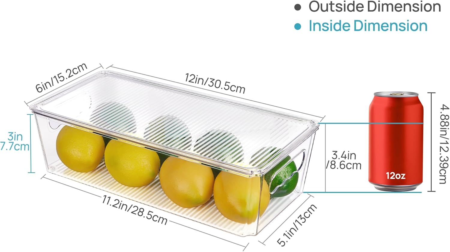 Thumbnail 1 de Vtopmart 8pcs Clear Organizers 12"