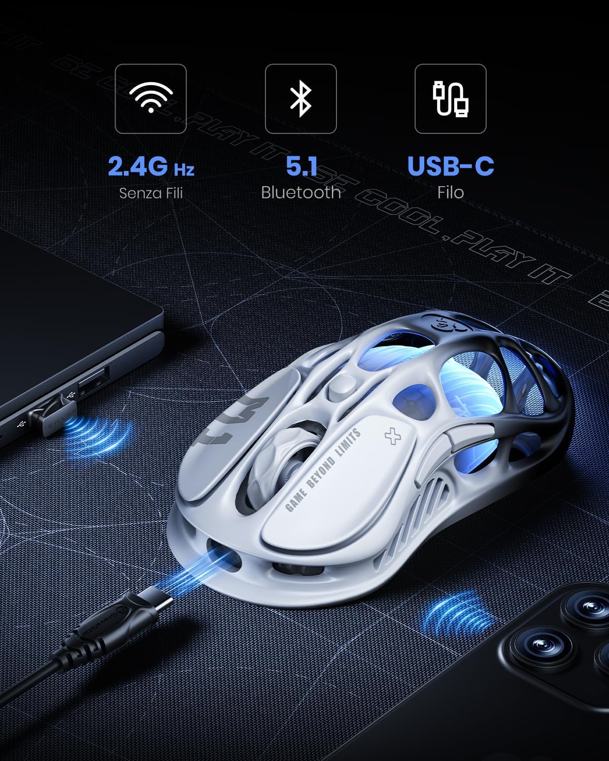 Thumbnail 6 de GravaStar Mercury M1 Pro mouse 26.000 DPI 🖱