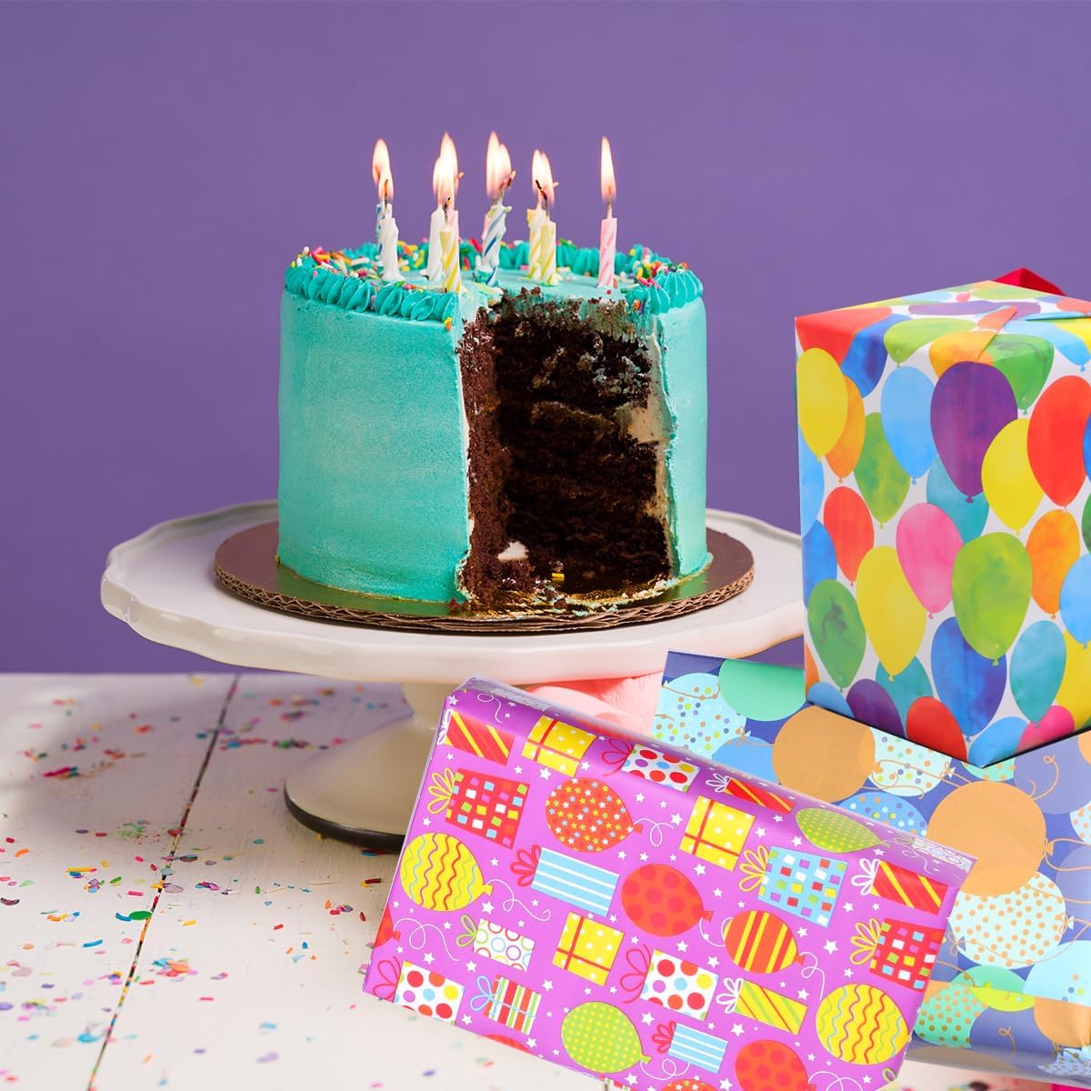 Thumbnail 6 de HBell Birthday Wrapping Paper Rolls – 4 Roll Set, 43cm x 3m each