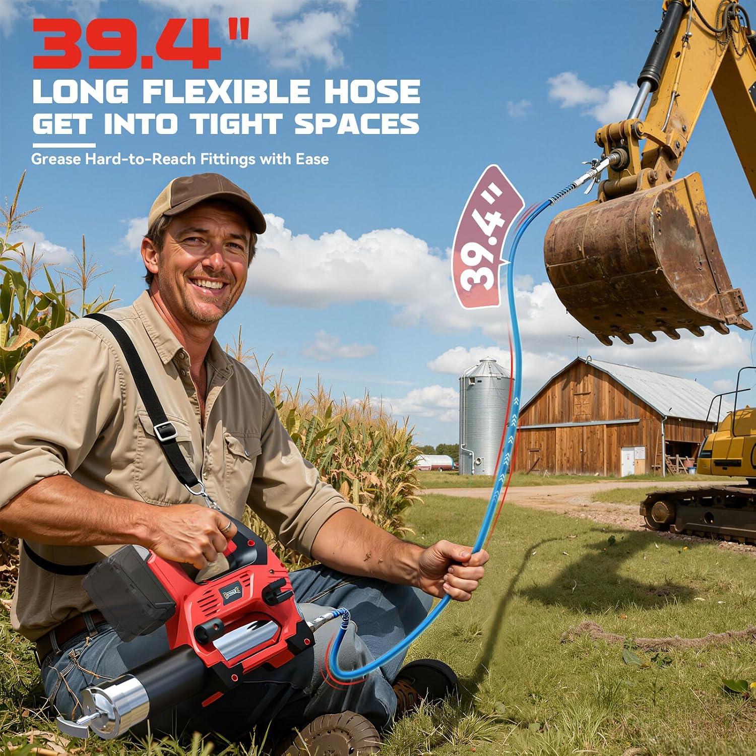 Detalle 2 de DIYtoolifz Cordless Grease Gun for Milwaukee 18V — 12,000 PSI, 3-Speed Brushless Power (Tool Only)