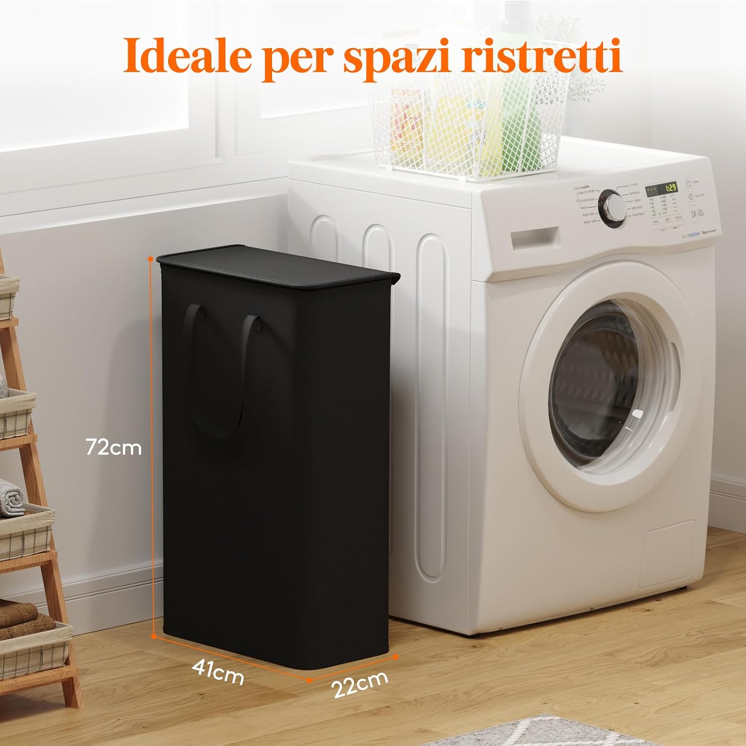 Detalle 2 de Lifewit Cesta portabiancheria 65 L salvaspazio