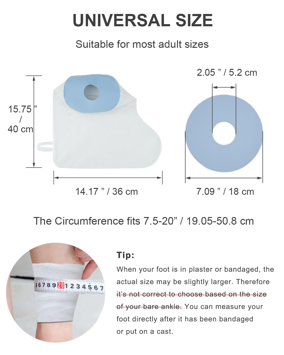 Detalle 2 de CureSquad Waterproof Foot Cover for Shower