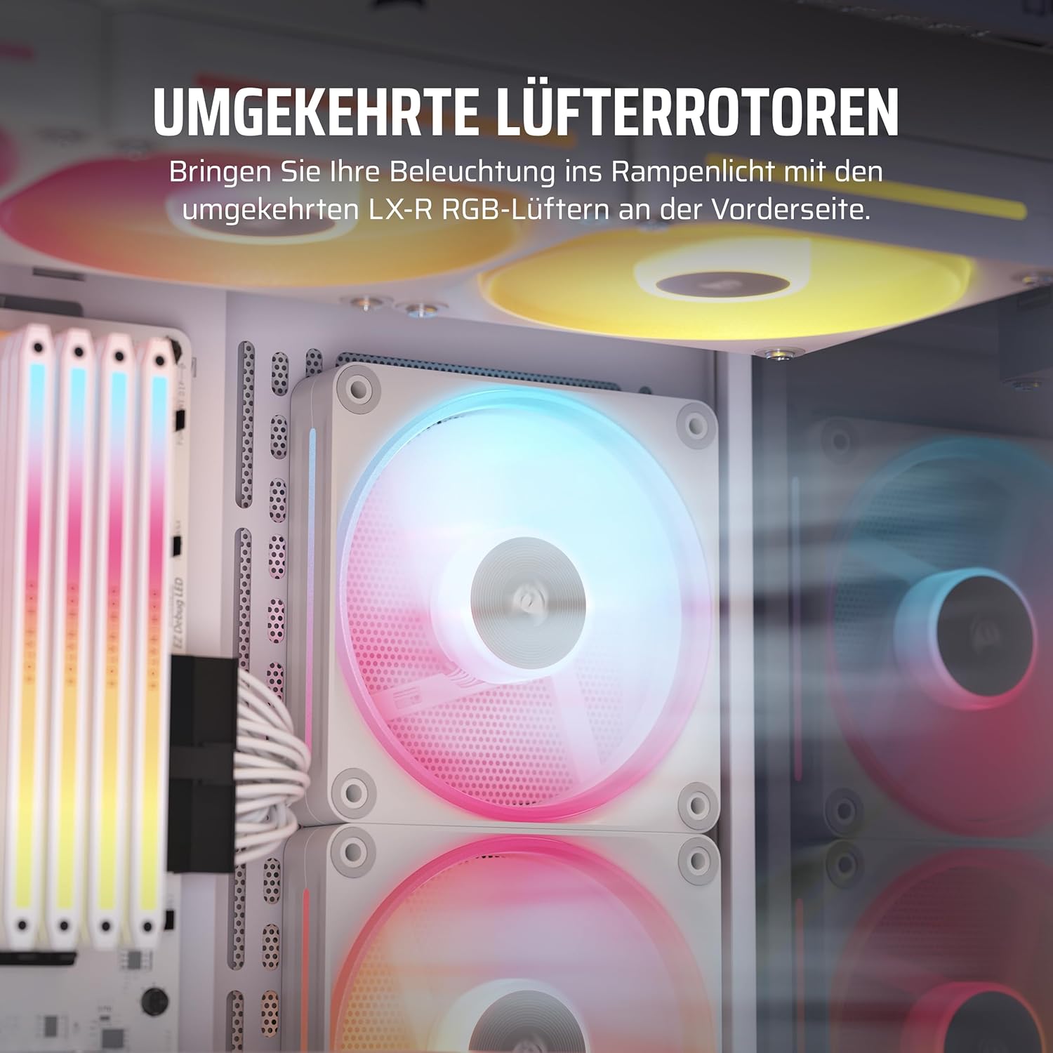 Detalle de CORSAIR iCUE LINK LX120-R RGB 120mm PWM-Lüfter