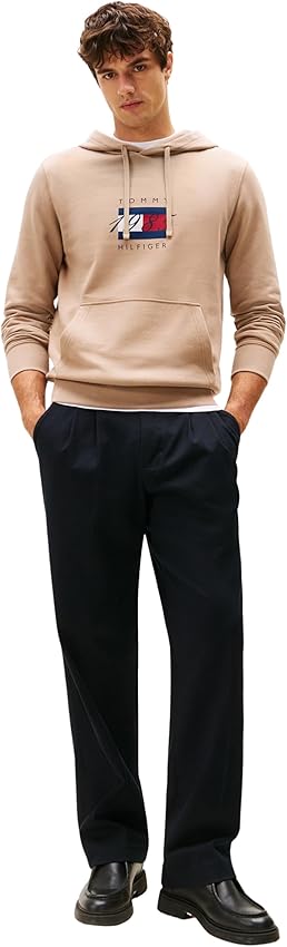 Detalle 2 de Tommy Hilfiger Sudadera Linear Flag Graphic Beige M