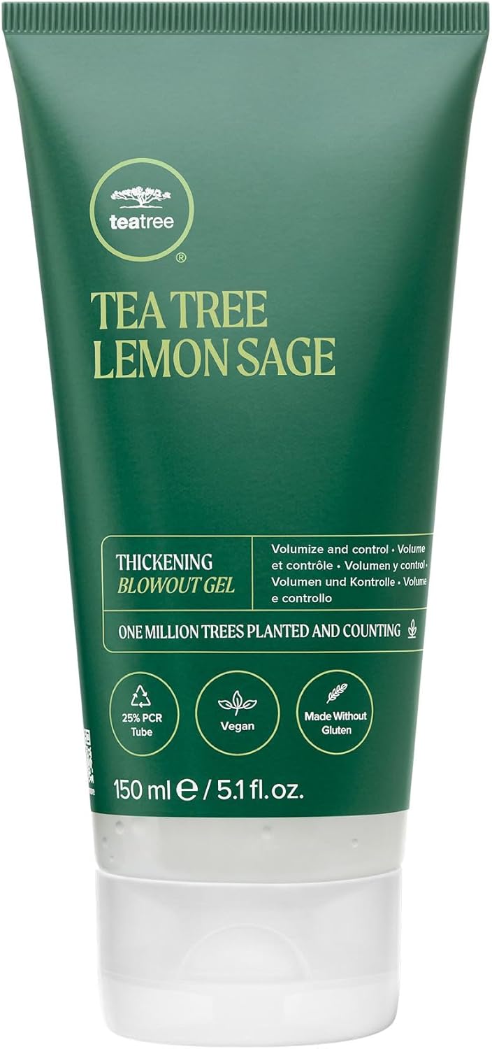 Detalle de Tea Tree Lemon Sage Thickening Blowout Gel – Volumising Hair Gel for Fine Hair (5.1 oz)