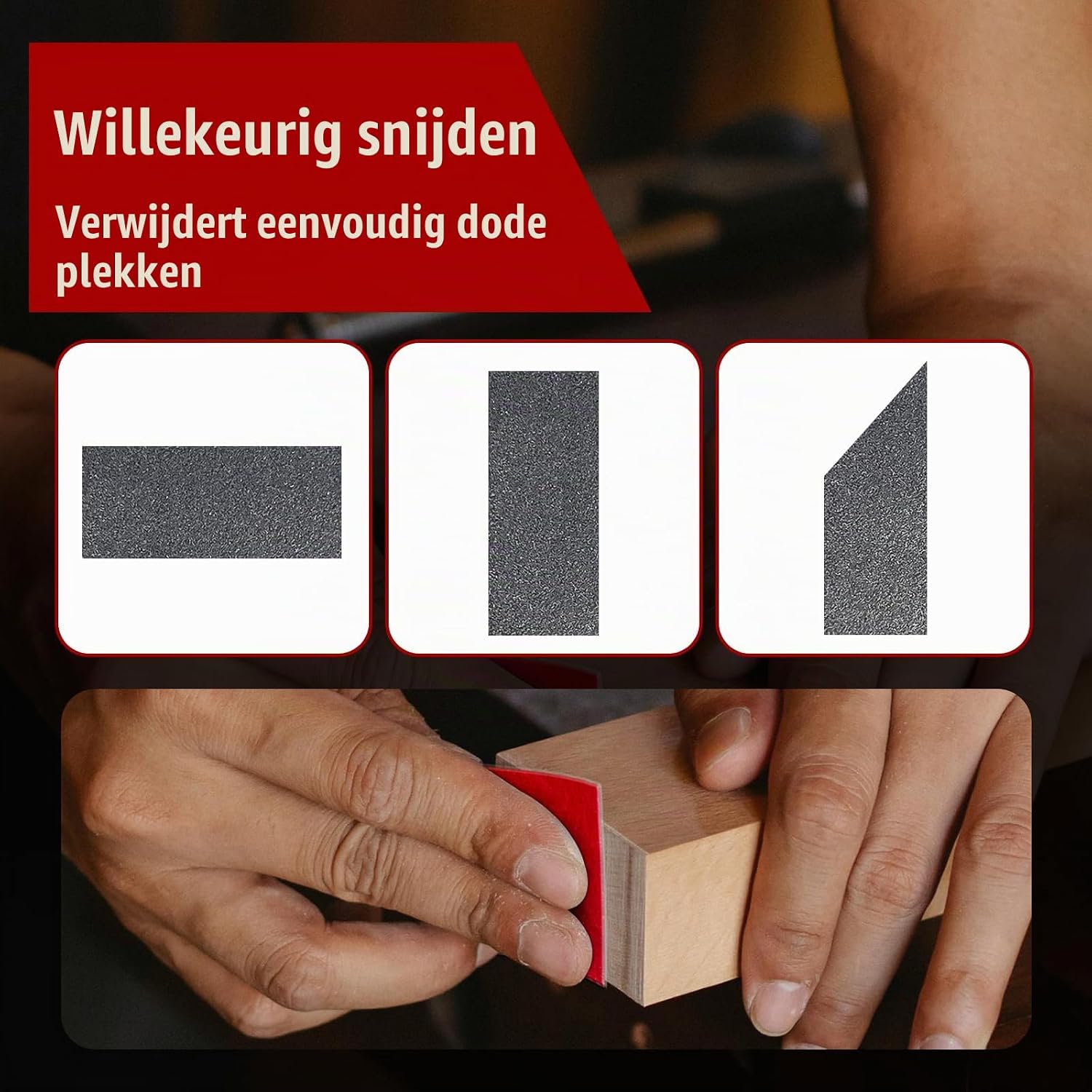 Detalle de Geogieew HMSK-HZ-SET-01 schuursponsenset, 16 stuks, P180–P2500