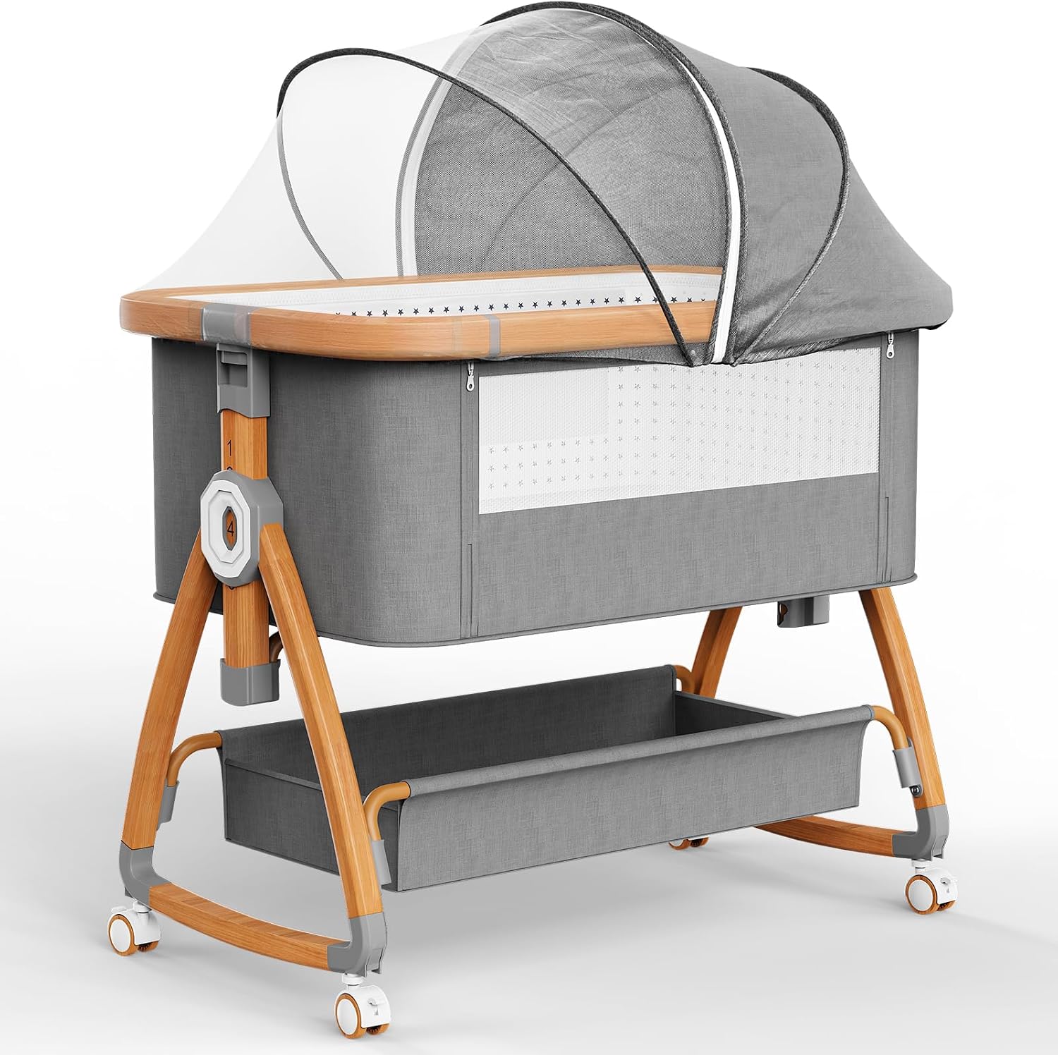 Detalle de NIKYJM Culla Neonato Next to Me 3 in 1, altezza 6 livelli