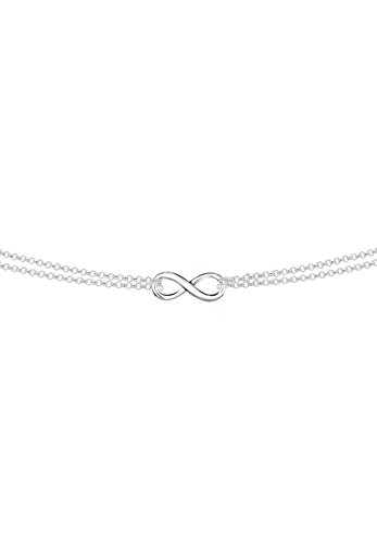 Thumbnail 1 de Elli Collier Femme Foulard L'Infini en Argent Sterling (925/1000) - Maille ras du cou ajustable