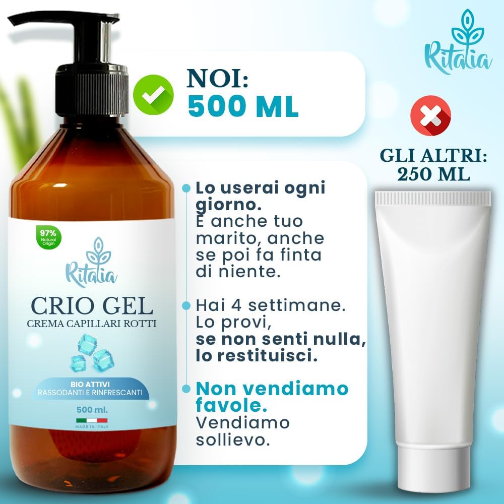 Thumbnail 4 de Ritalia® Criogel Drenante per gambe gonfie e pesanti (effetto freddo), 500 ml