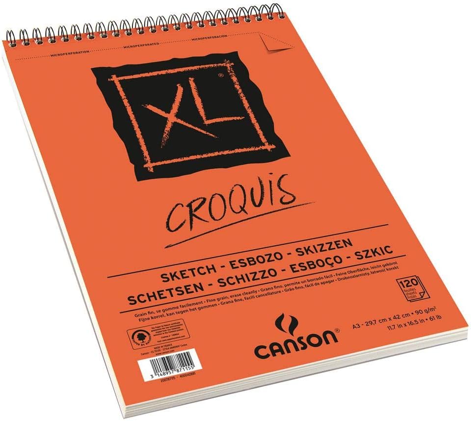 Thumbnail 4 de Canson XL Croquis – Album spiralé petit côté A4 ivoire (120 feuilles, 90 g/m²)