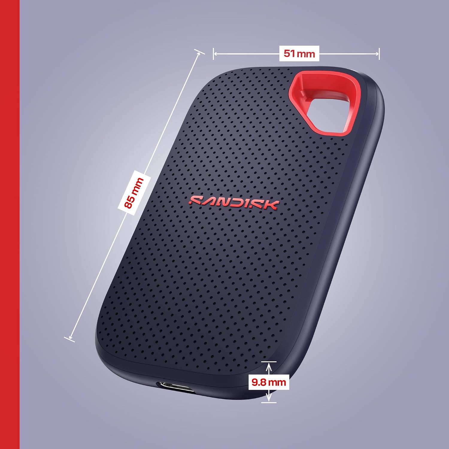 Thumbnail 6 de SANDISK SDSSDE70-1T00-G25 エクストリーム ポータブルSSD 1TB、USB 3.2 Gen 2x2・IP65対応