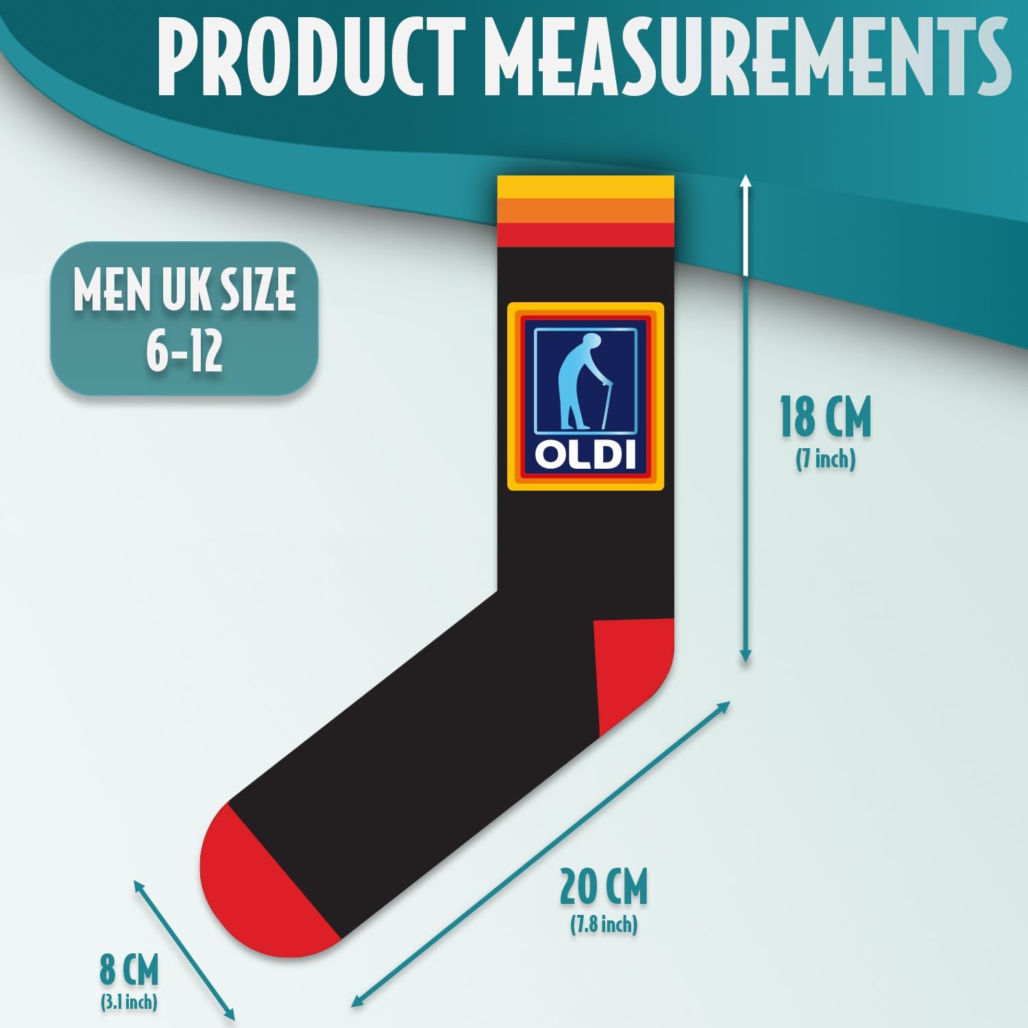 Thumbnail 2 de SC Products Oldi Mens Funny Socks – Size 6-12, Cotton Rich, Cheeky Grandad/Dad Gift