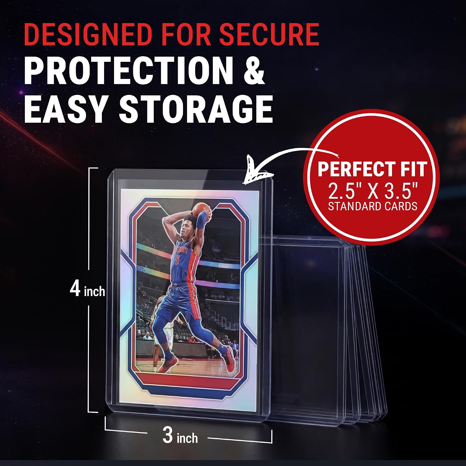 Thumbnail 3 de Ultra Pro 3 x 4 Pulgadas Transparentes para Tarjetas Coleccionables (Incluye Cargadores Superiores y 100 Fundas) – Multi‑Coloured