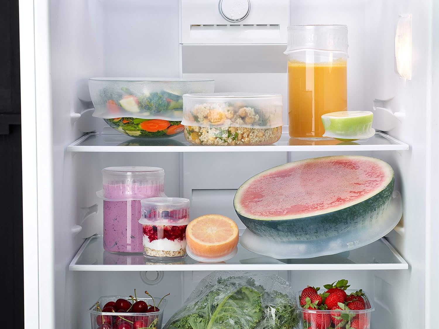 Detalle de Lékué Kit de 3 Tapas extensibles para alimentos 🍽