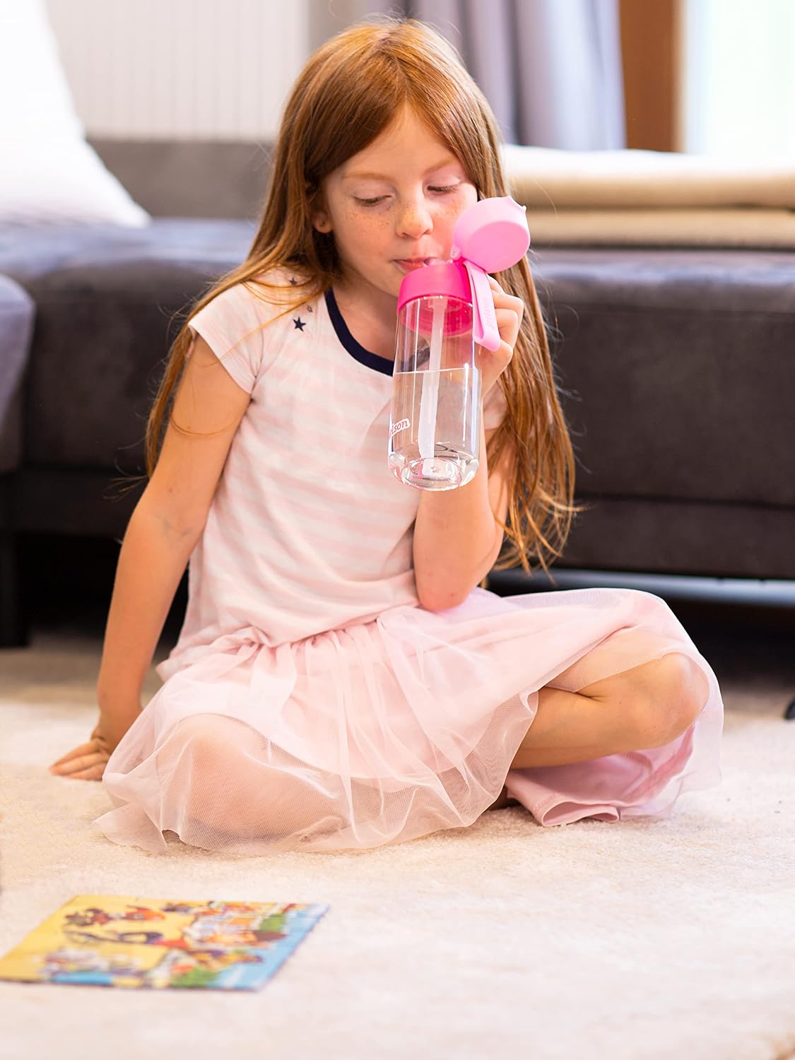 Thumbnail 3 de Jarlson Borraccia Bambini EMI 500ML Rosa – Borraccia Antigoccia con Cannuccia in Tritan