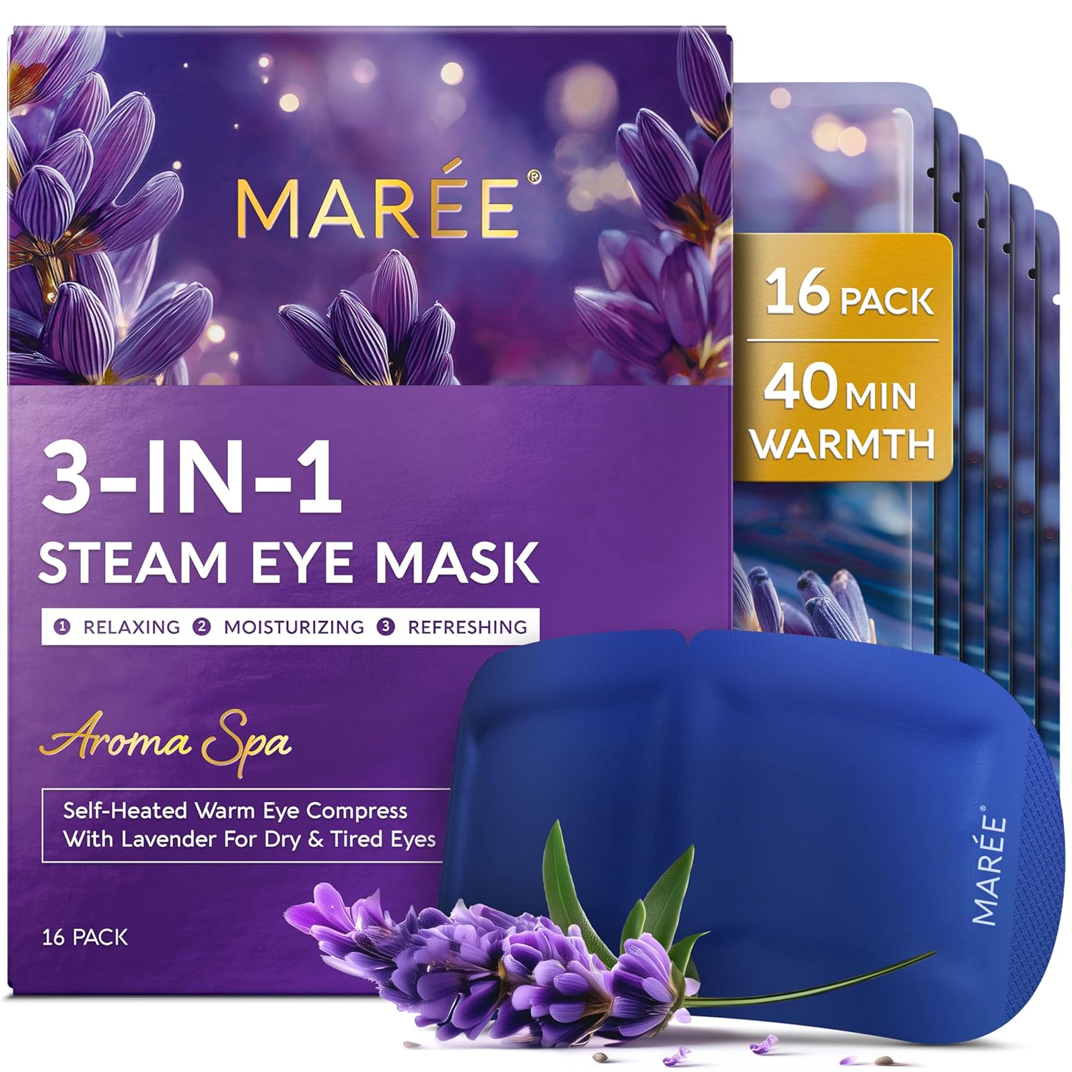 Detalle de MAREE Heated Eye Mask for Dry Eyes 1 Pack