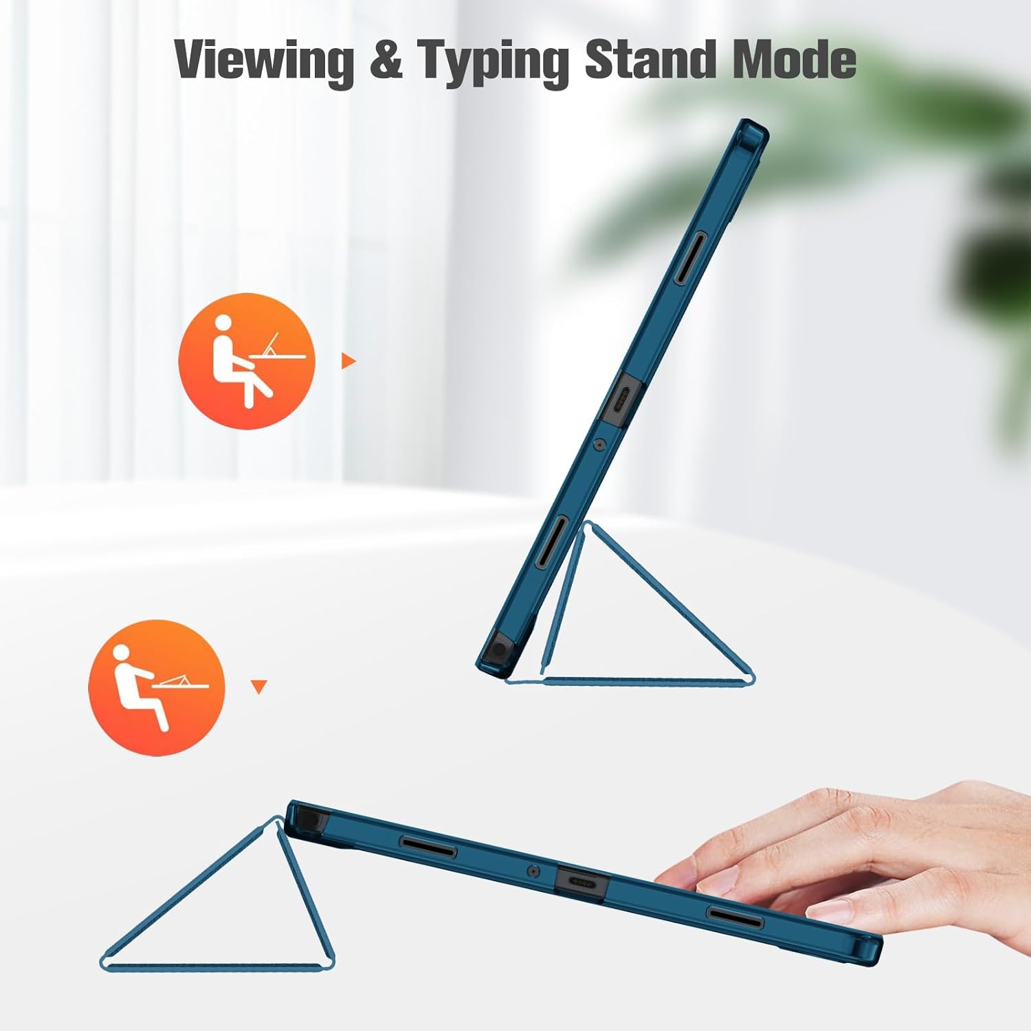 Thumbnail 4 de FINTIE Ultradünne Hülle für Samsung Galaxy Tab A11+ / Tab A9+ (11 Zoll, 2025/2023) inkl. Schutzfolie – Pfauenblau