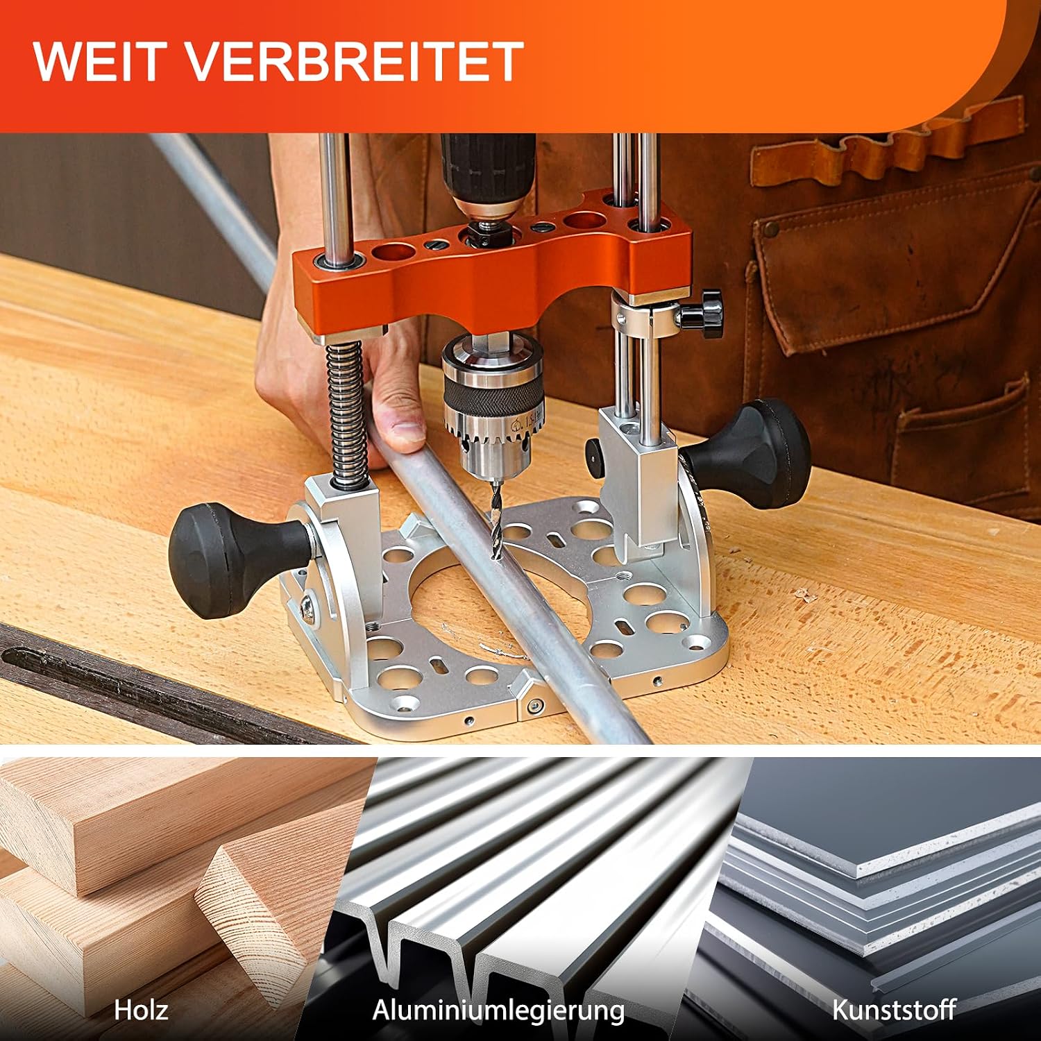 Thumbnail 6 de SpeTool SP-GD-A boorstandaard met kogellagers en hoekinstelling 0–60°