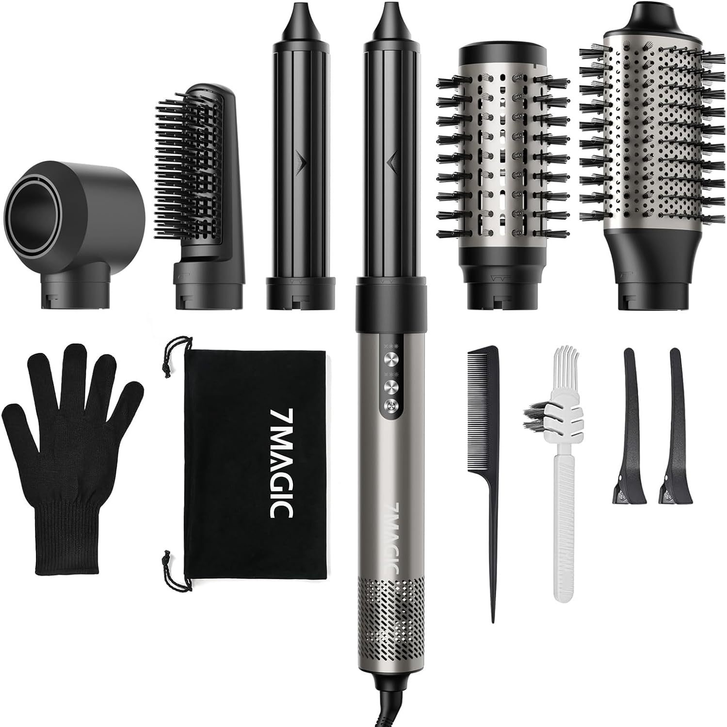 Air Styler 6 en 1 – Sèche-cheveux & pose coiffure rapide, 110 000 tr/min, kit 6 accessoires pour salon à domicile