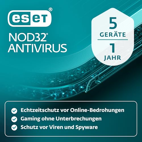Detalle de ESET NOD32 Antivirus 2026 – Schutz für bis zu 5 Geräte, Gamer-Modus inklusive