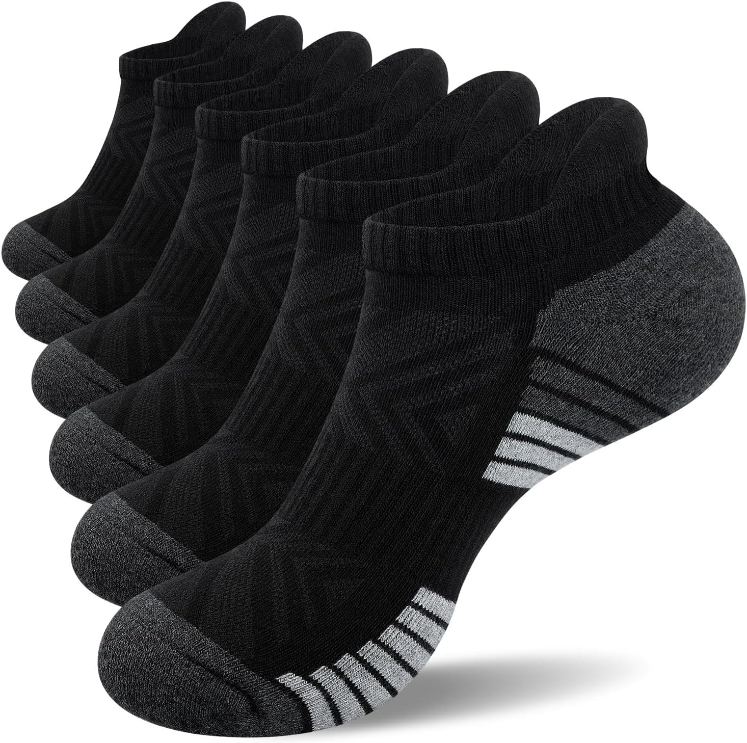Detalle de Benirap Running Trainer Socks – Cushioned, Anti-Blister Ankle Socks for Women and Men (6 Pairs)