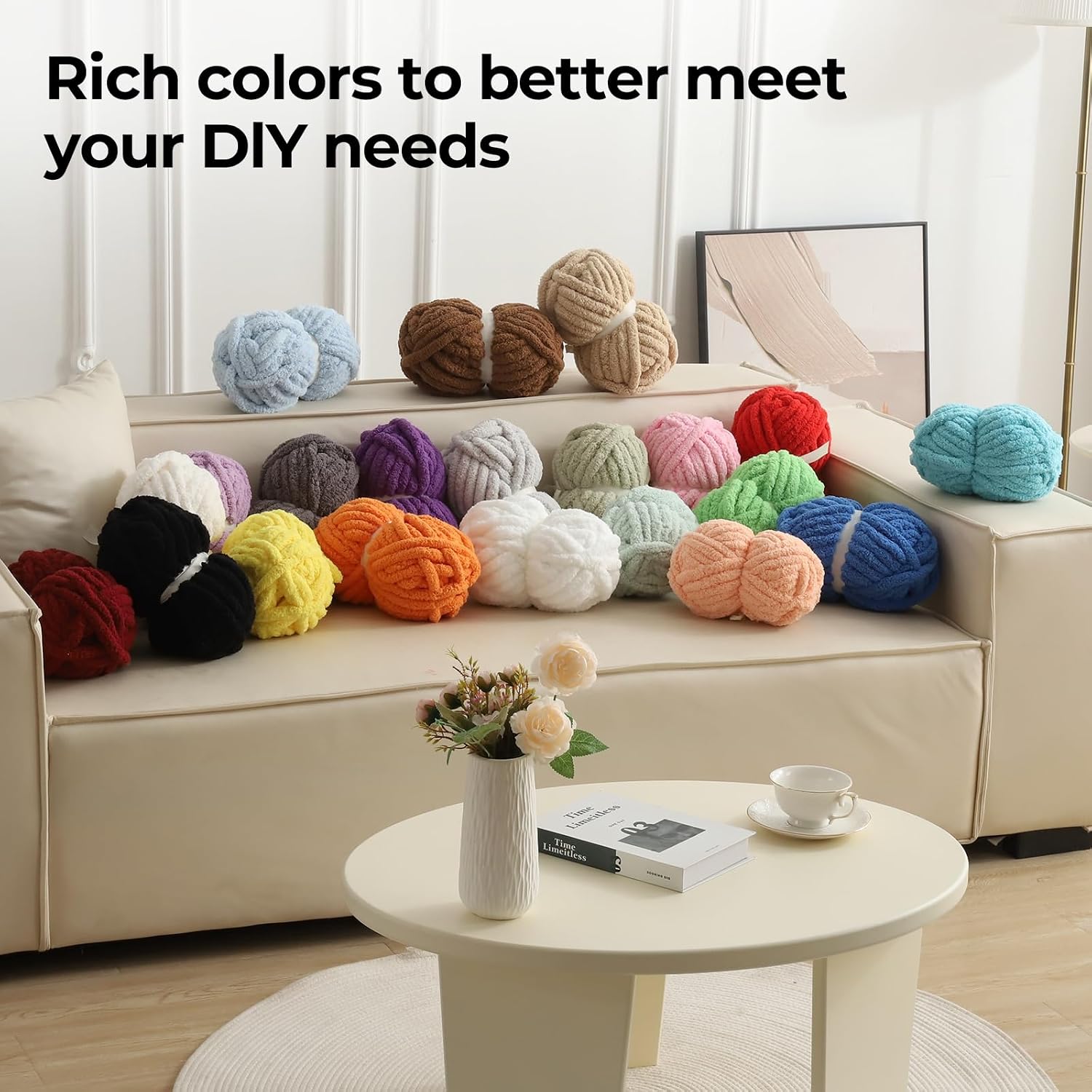 Thumbnail 4 de HouseABC jumbo chenille yarn, 8-pack