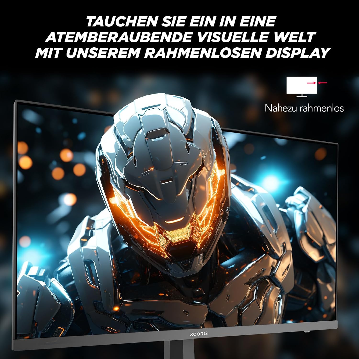 Detalle de KOORUI Gaming Monitor 24 Zoll – 170 Hz, FHD, Adaptive Sync, HDMI 1.4